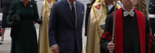 famille royale britannique à la messe de commémoration du Prince Philip