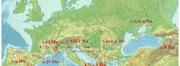 8 - Pléistocène ancien (-2.6 Ma / -780 ka): Premiers humains archaïques en Europe