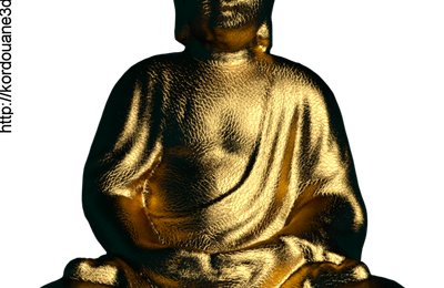 Image de bouddha doré (tube, render)