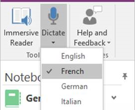 "Outils pédagogiques pour One Note" : Lecteur immersif et dictée vocale de Microsoft (suite)