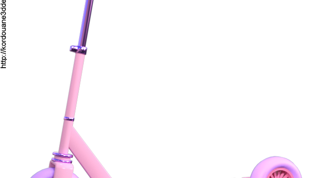 Tube de trottinette rose (render-image)
