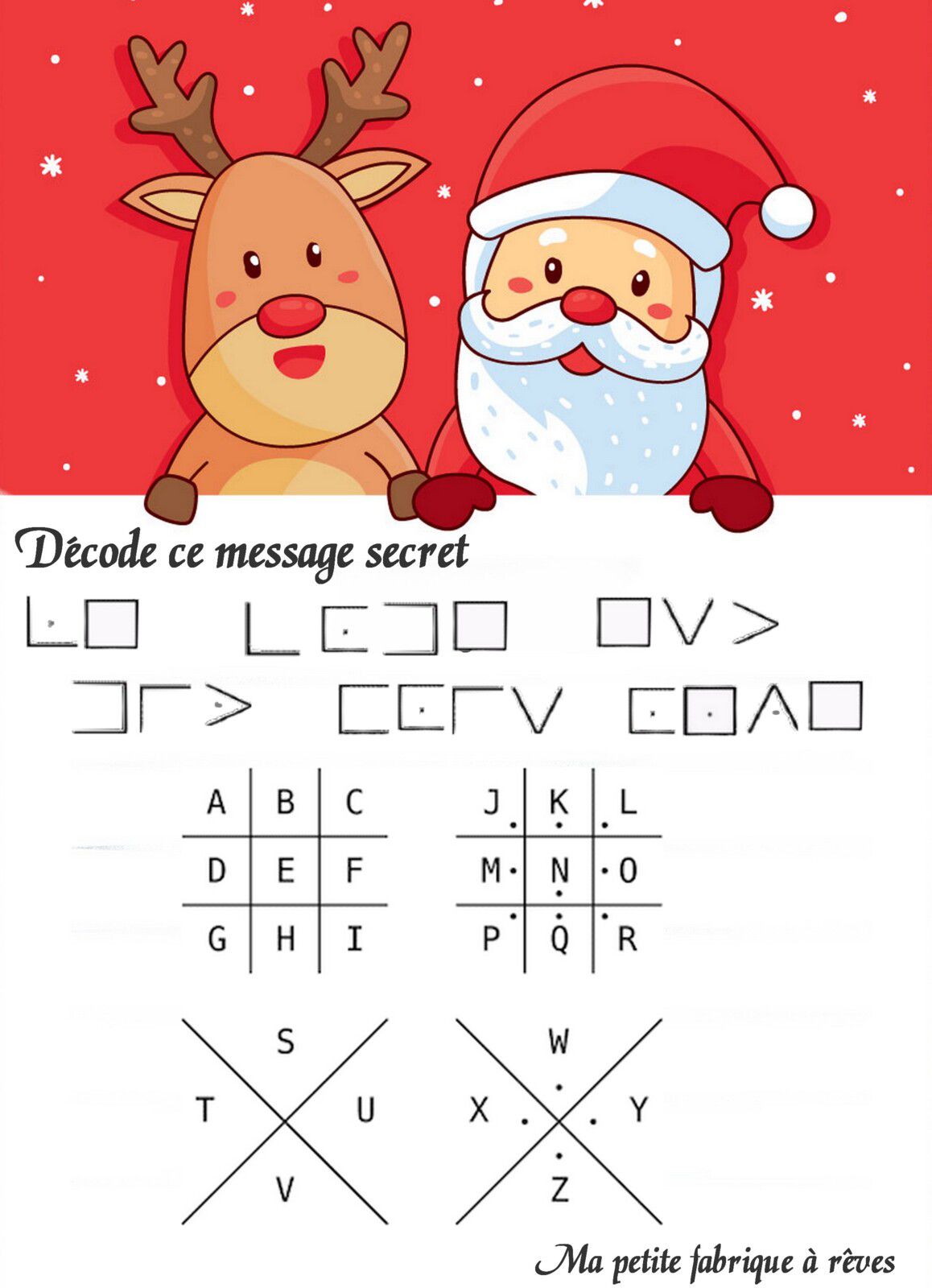 Enigme de Noël Calendrier de l'avent façon escape game niveau cycles 2 et 3 école collège