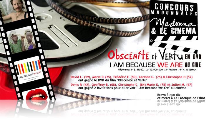 Gagnants du Concours Madonnalex/La Fabrique de Films