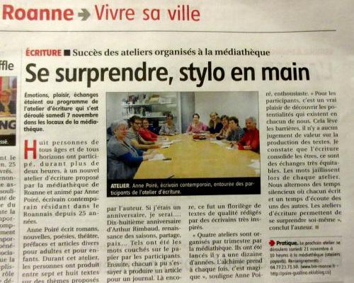 Ateliers d'écriture 2015