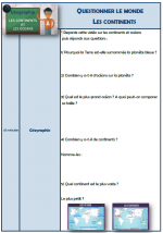 Questionnaires modifiables "lOcéans et continents"