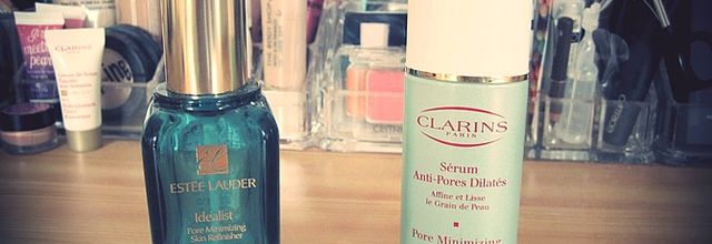 Pore minimizing serums : Idéalist Estée Lauder VS Clarins.