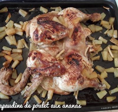 Crapaudine de poulet à l'ananas