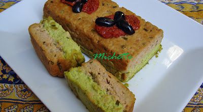 Terrine à l'avocat et aux 2 thons, tomate séchée et olives