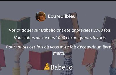 EB - Bonnes nouvelles en provenance de Babelio...