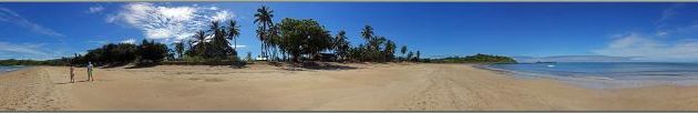 Nous quittons ce village et sa superbe plage, j'en profite pour réaliser un panorama à 360° - Grande Mitsio - Madagascar