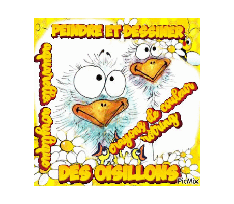 Dessin et peinture - vidéo 3924 : Comment peindre et dessiner de façon humoristique des oisillons ? - aquarelle, acrylique, crayons de couleur et rotring.