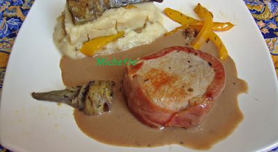 Grenadin de veau, panisse, poivron, artichaut, sauce à l'anchois