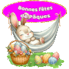 Mes p'tits mots Pâques lapin hamac