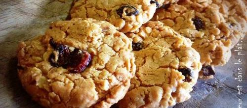 Cookies sablés au muesli et miel.