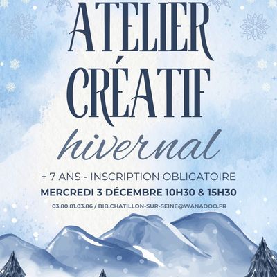 L'atelier créatif de la médiathèque Victorine de Chastenay a proposé aux enfants la confection de fleurs  d'hiver...