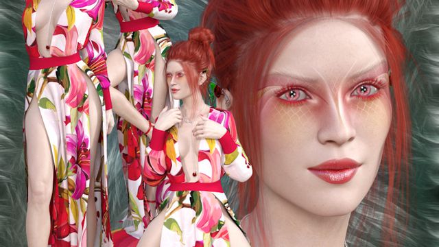 Fabiola : Tube de femme fantasy (render-poser)