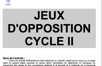 Séquence USEP Jeux d’opposition Cycle 2