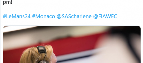 Princess Charlene  official starter to the 24 hours of Le Mans