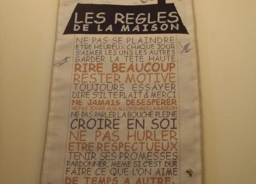 SAL les règles de la maison, vos photos