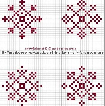 Point de croix / Quelques modèles de flocons