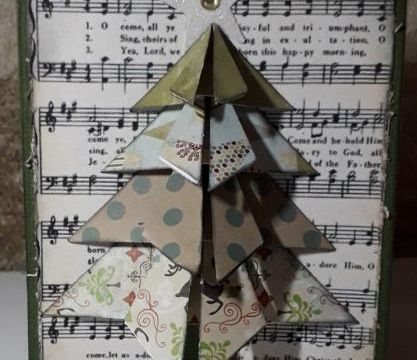 Scrap / Carte sapin origami