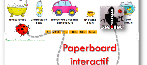 Les contenances : représentation et conversion (paperboards)