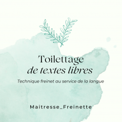 Toilettage de texte libre