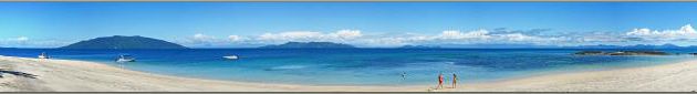 Panorama vu d'une superbe plage à Nosy Tanikely - Madagascar