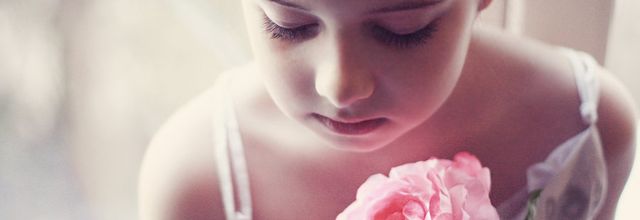 Around the flowers.