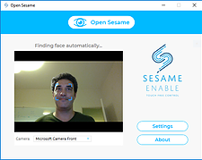 Enable Sesame for Windows (souris contrôlée par les mouvements de la tête)