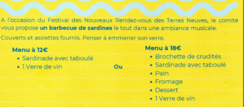 INFOS/ Samedi 21 septembre - SARDINADE BEGLES