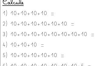Fiche calculs pour les CP
