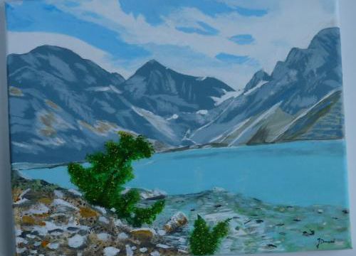 Peinture: le lac de Crop