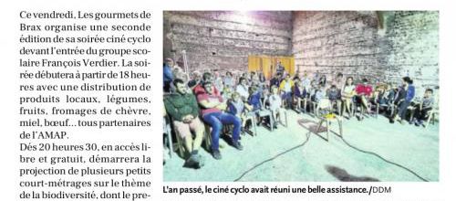 Soirée Cinécyclo et inscription au repas, c'est parti !!!