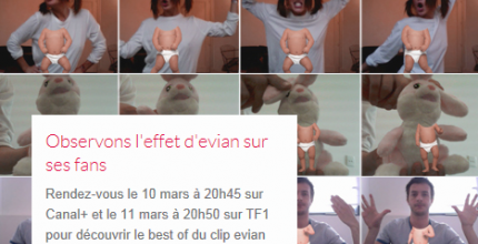 Observez l'effet d'evian sur ses fans !
