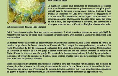 Message pour Pâques de notre Assistant spirituel- Henri Éthier