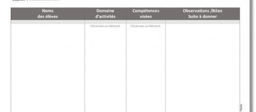 Fiche de suivi des APC 