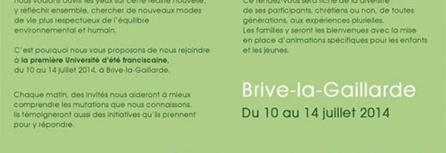 Première Université d'été franciscaine (France)