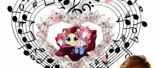 COEUR MUSIQUE FILLE ANIMAUX