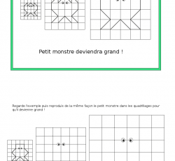 Agrandissement sur quadrillage