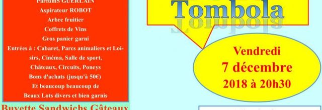 Téléthon et LOTO Tombola à La Celle les Bordes vendredi 7 décembre 2018 à 20h30