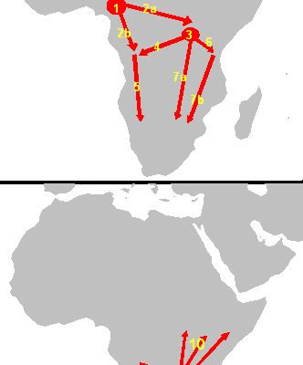 LES MIGRATIONS BANTOU EN AFRIQUE XVe et XVIe SIECLES