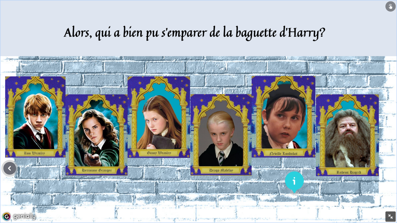 Escape game Harry Potter en ligne gratuit : les suspects