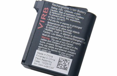 Batteria per Garmin VIRB Ultra 30 - 361-00087-00 (1250mAh/4.5WH) batteria di ricambio