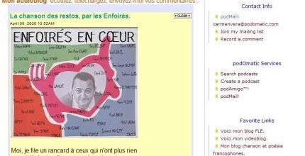 Voici mon audioblog.
