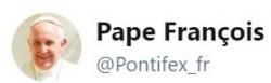 Tweet du Pape - pour les personnes qui souffrent 