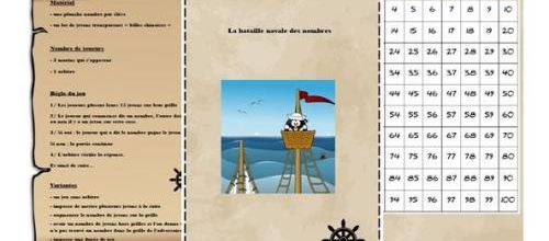 Atelier numération : la bataille navale des nombres (jusqu'à 100)