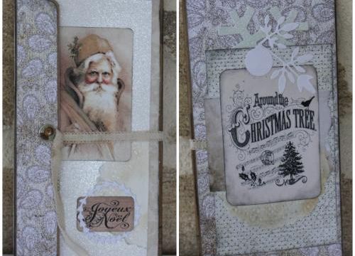 Scrap / Mini de Noël blanc et sépia