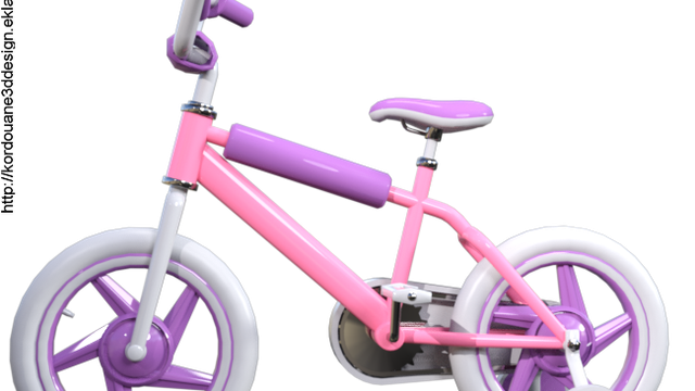 Tube de bicyclette pour enfant (render-image)