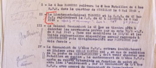 Documents d'archives  ( Mai - juin - juillet - septembre - octobre - novembre - décembre 1945 )
